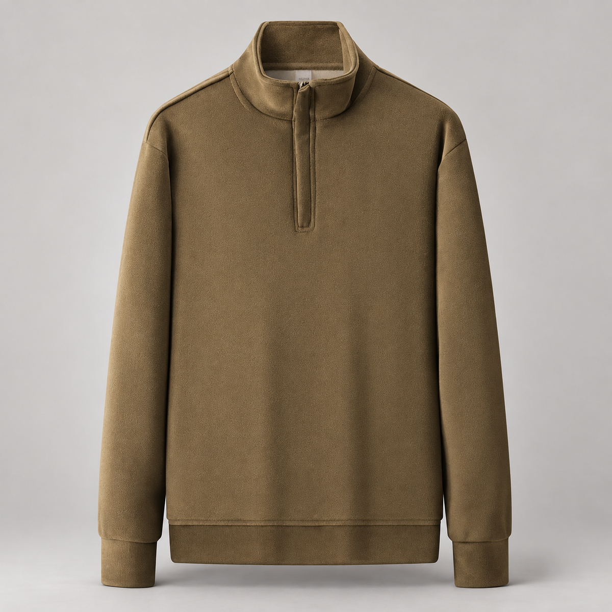 Edwin Men’s Quarter-Zip Fleece Pullover with Stand Collar