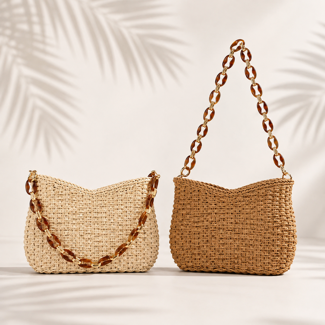 Elena Women's Hand-Woven Straw Tote Bag