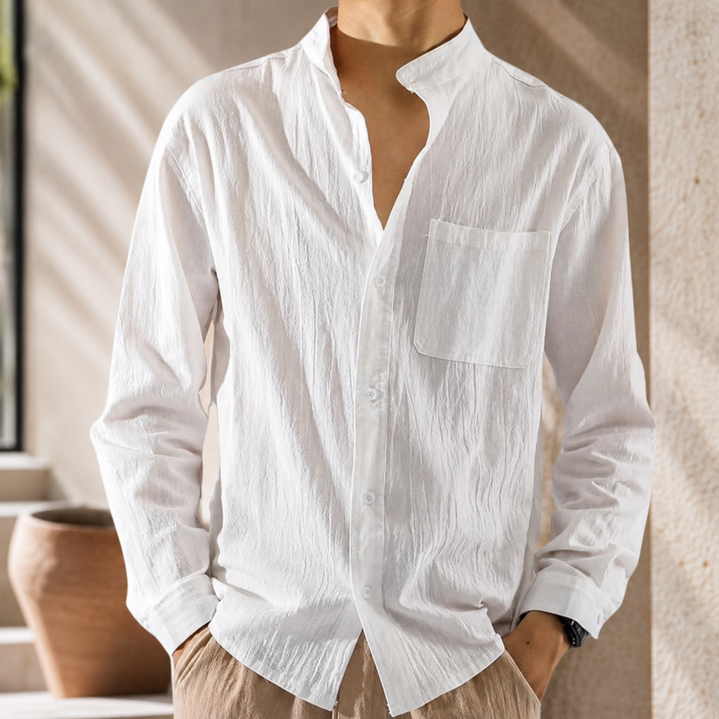 Elliot Long-Sleeve Linen Shirt