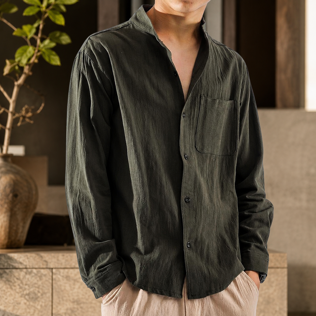 Elliot Long-Sleeve Linen Shirt