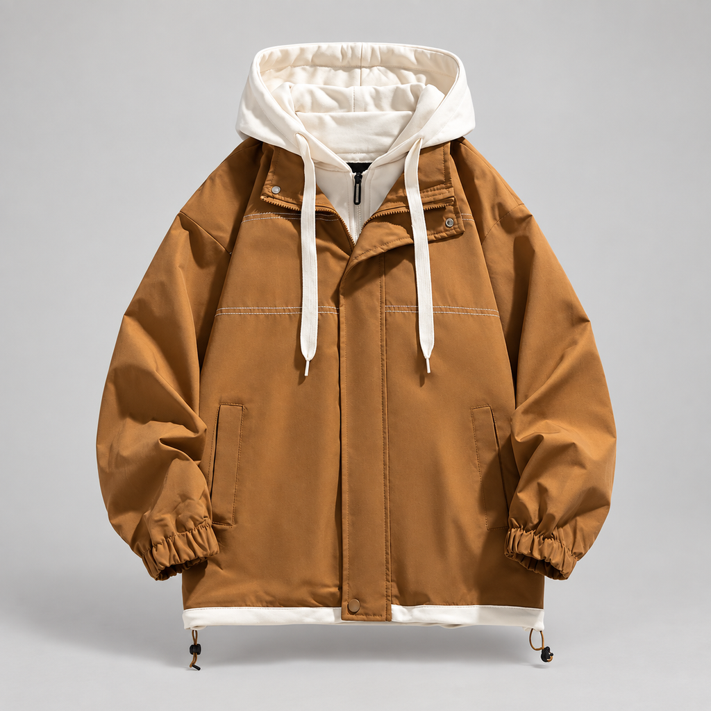 Elliot Men’s Layered-Look Hooded Jacket