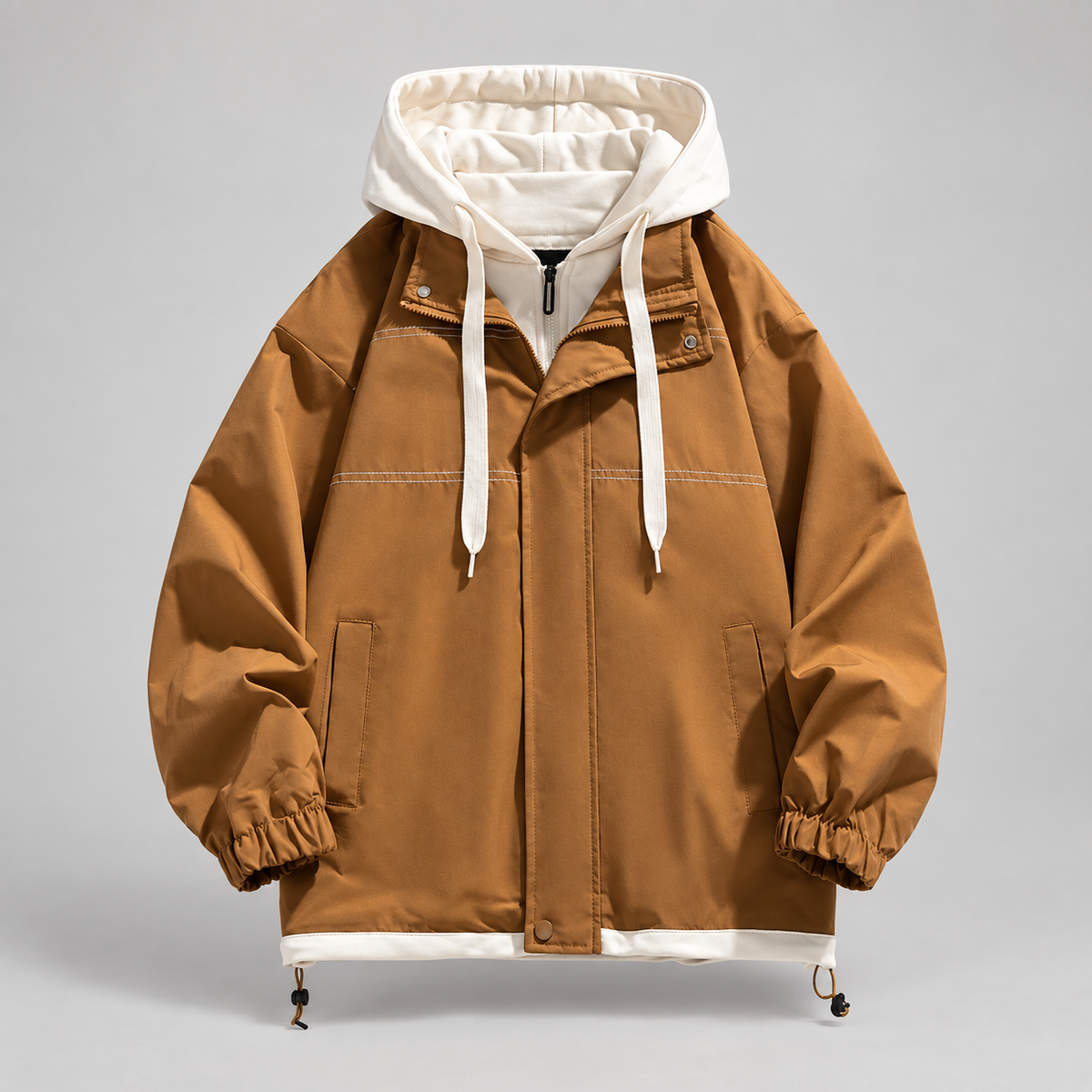 Elliot Men’s Layered-Look Hooded Jacket