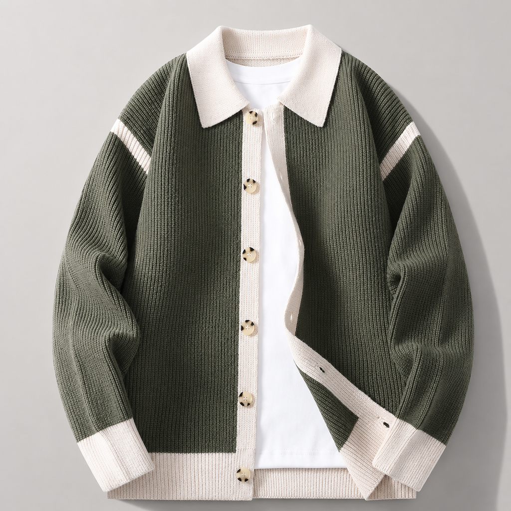 Elliot Color Block Knit Cardigan