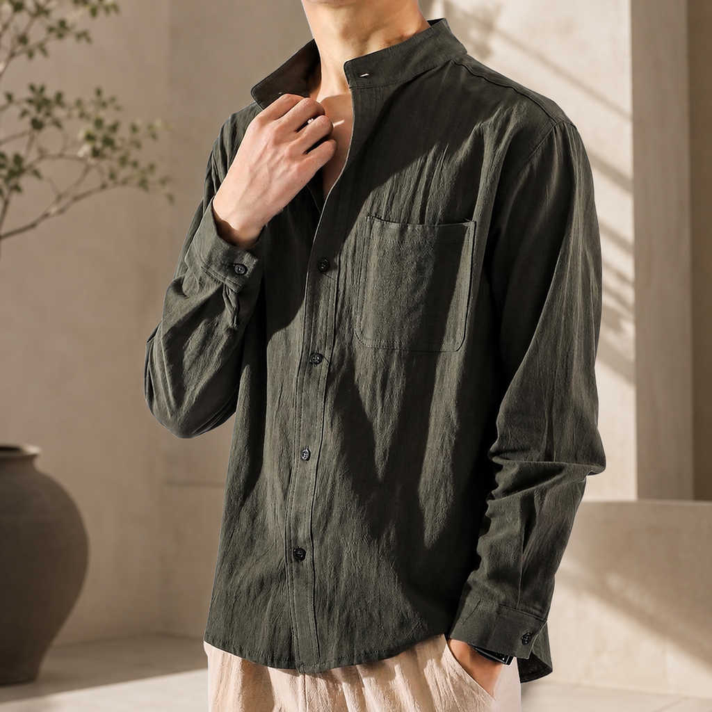 Elliot Long-Sleeve Linen Shirt