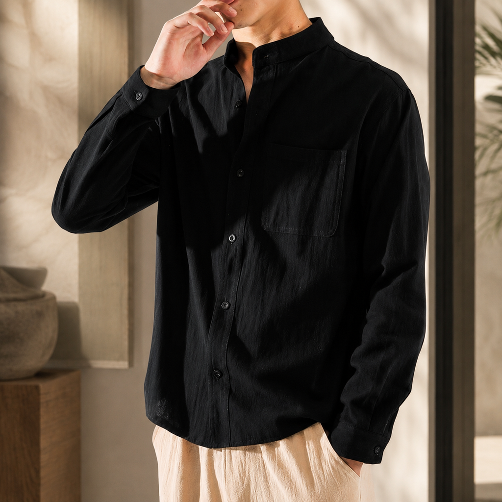 Elliot Long-Sleeve Linen Shirt