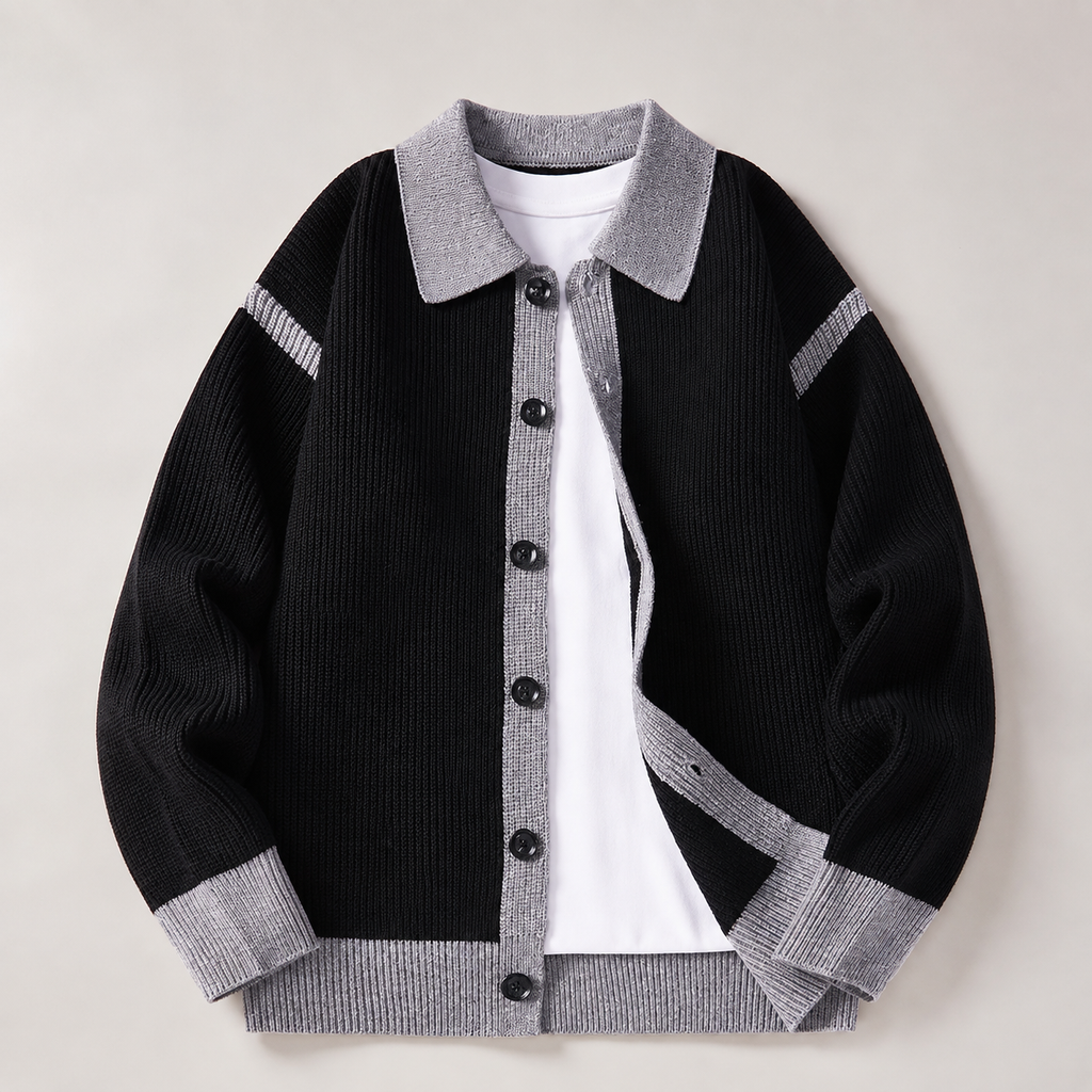 Elliot Color Block Knit Cardigan