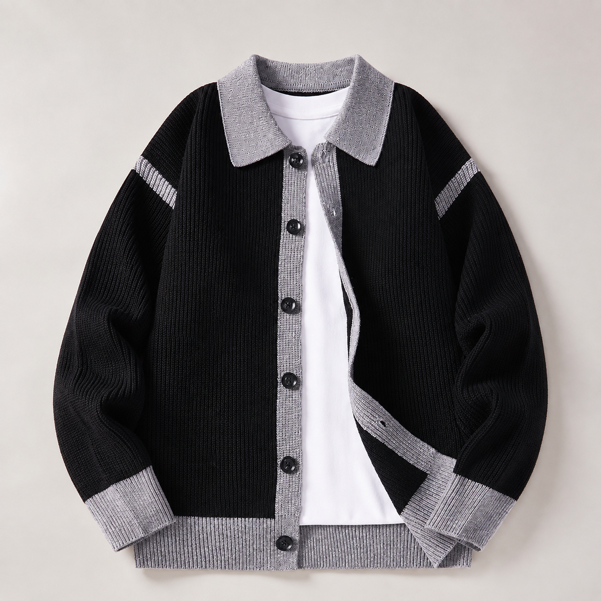 Elliot Color Block Knit Cardigan