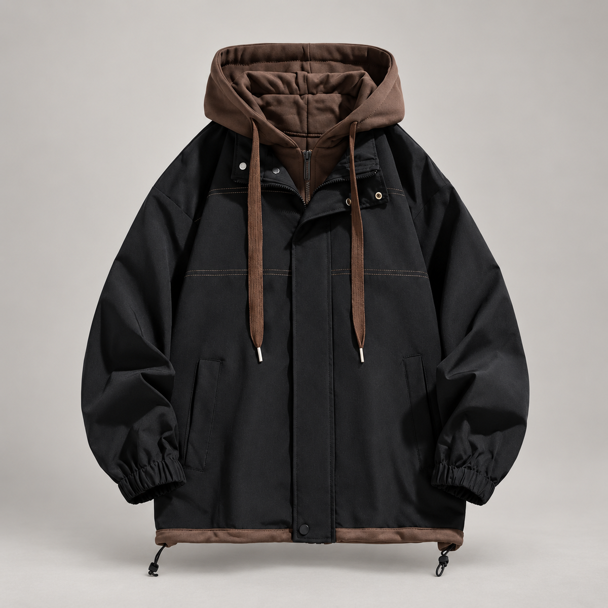 Elliot Men’s Layered-Look Hooded Jacket
