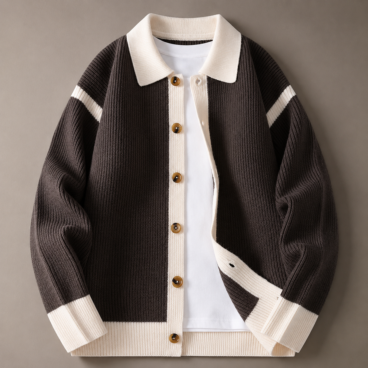 Elliot Color Block Knit Cardigan