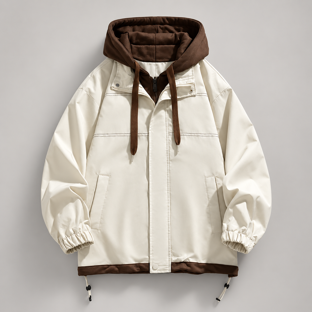 Elliot Men’s Layered-Look Hooded Jacket