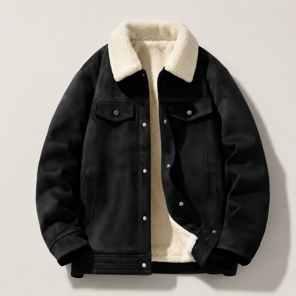 Emilio Men's Suede Trucker Jacket
