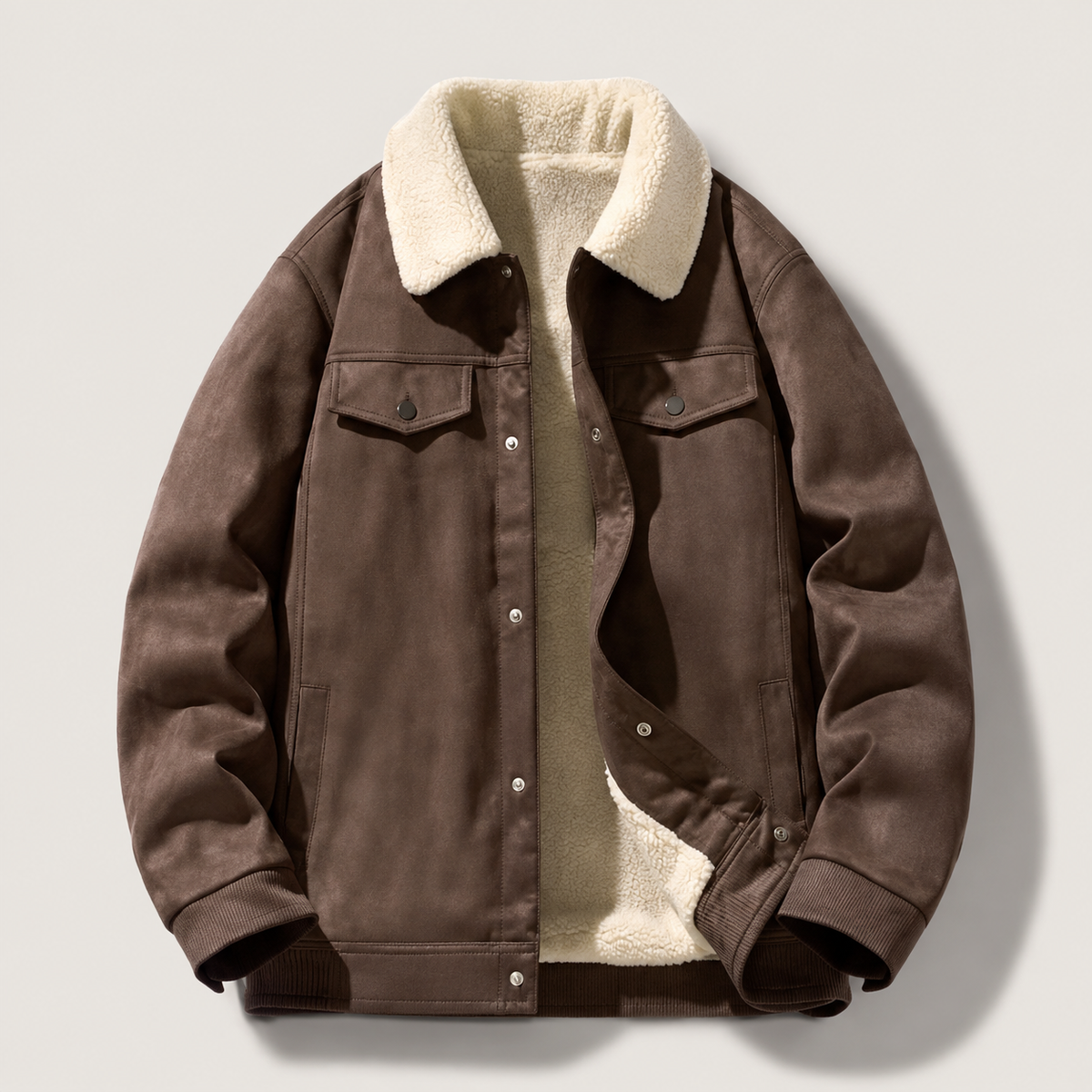 Emilio Men's Suede Trucker Jacket