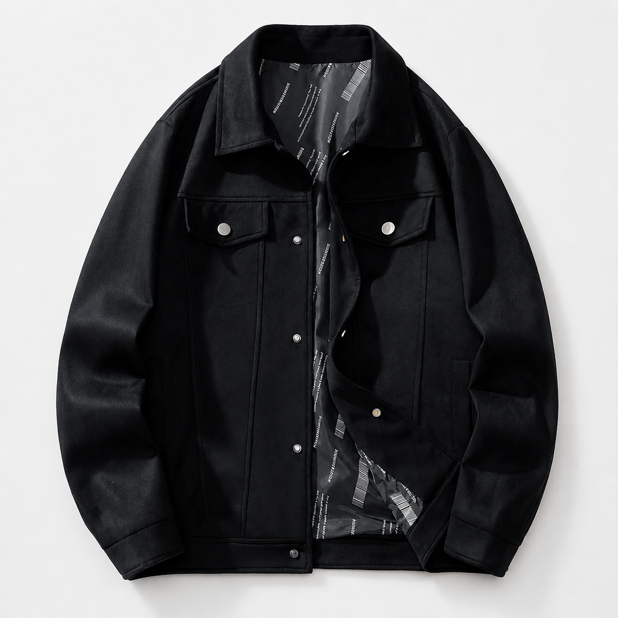 Enzo Men's Suede Trucker Jacket