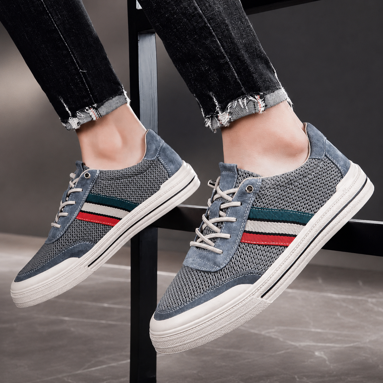 Ethan Mesh Lace-Up Sneakers