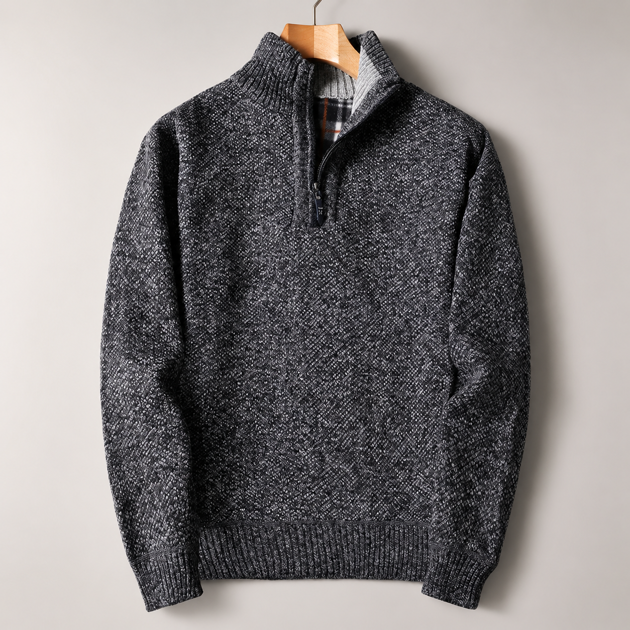 Ethan Men's Quarter-Zip Turtleneck Sweater