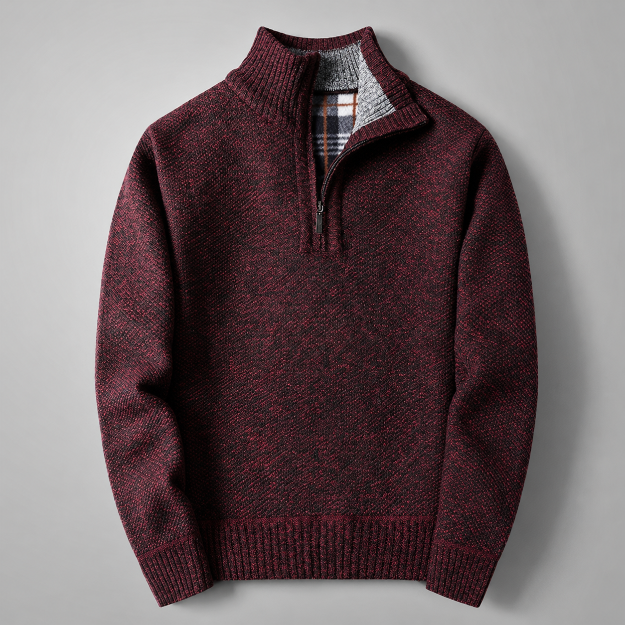 Ethan Men's Quarter-Zip Turtleneck Sweater