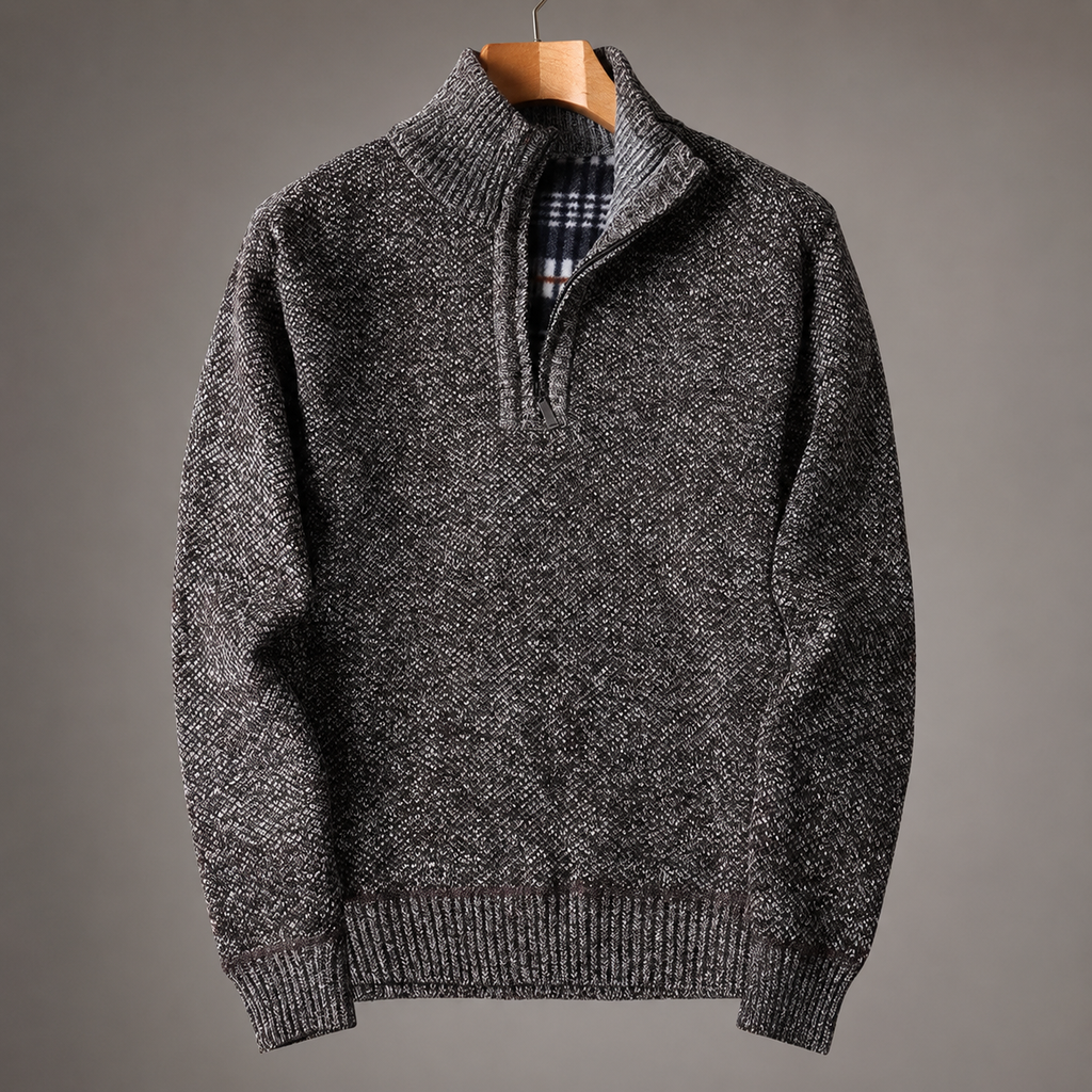 Ethan Men's Quarter-Zip Turtleneck Sweater
