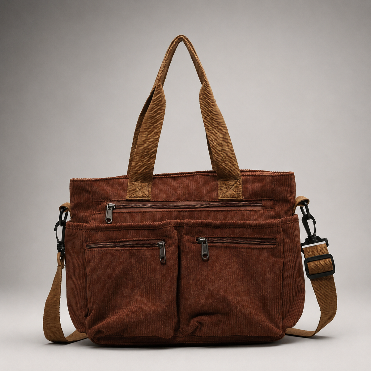 Evelyn Corduroy Everyday Spacious Tote Bag