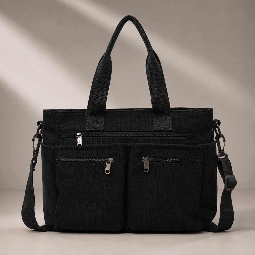 Evelyn Corduroy Everyday Spacious Tote Bag