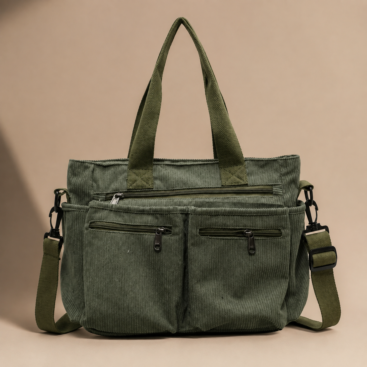Evelyn Corduroy Everyday Spacious Tote Bag
