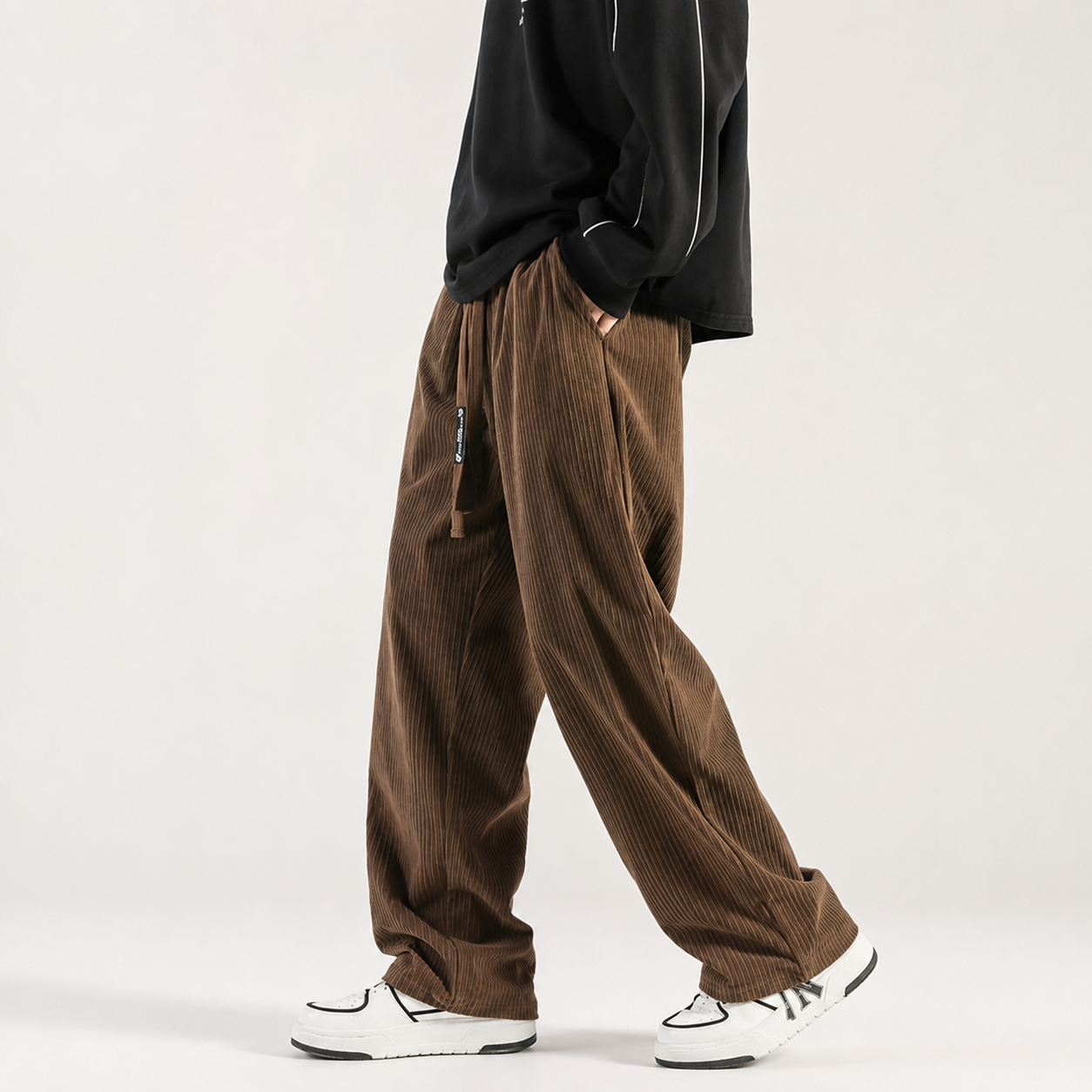 Fabian Men's Corduroy Pants – Relaxed Fit Drawstring Pants