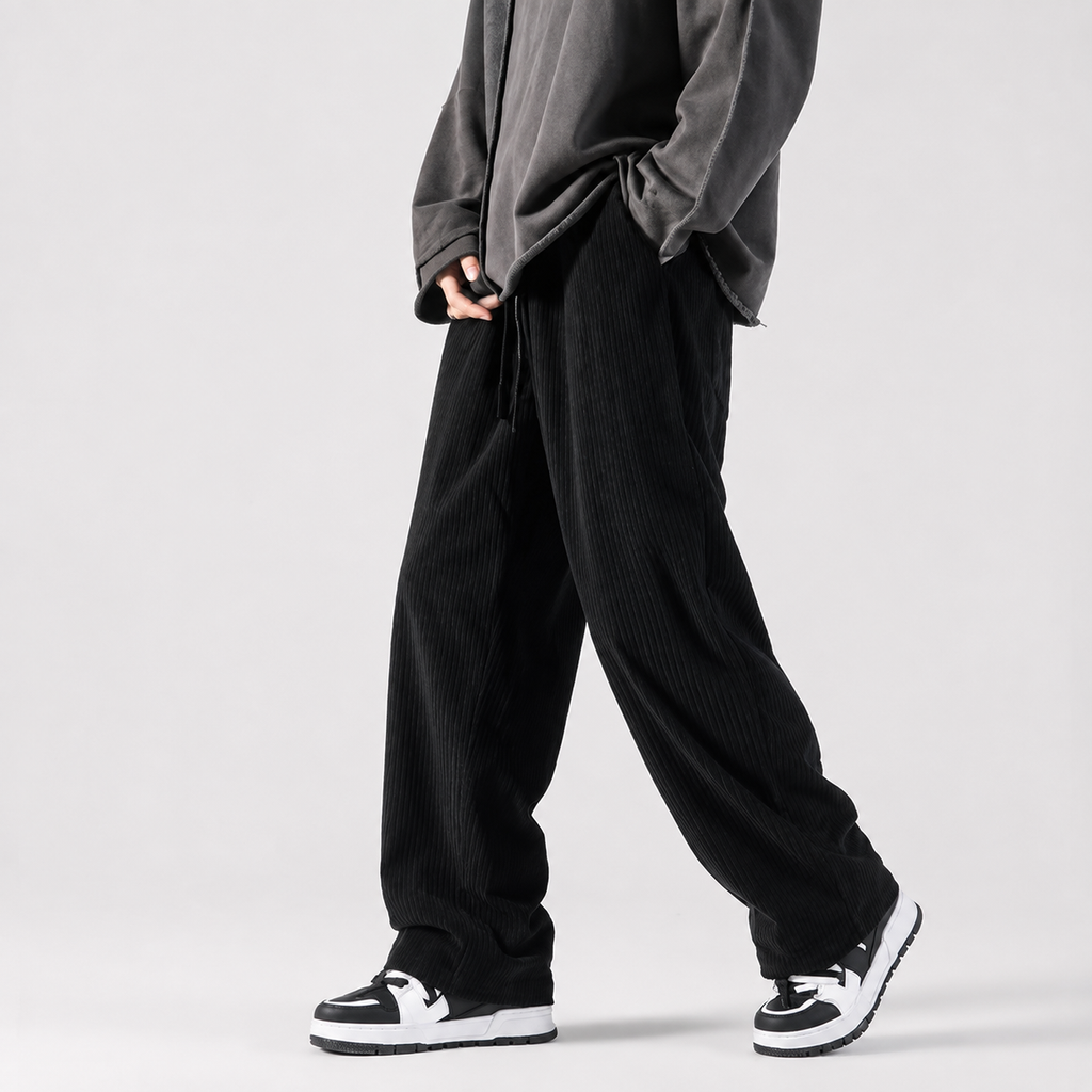 Fabian Men's Corduroy Pants – Relaxed Fit Drawstring Pants