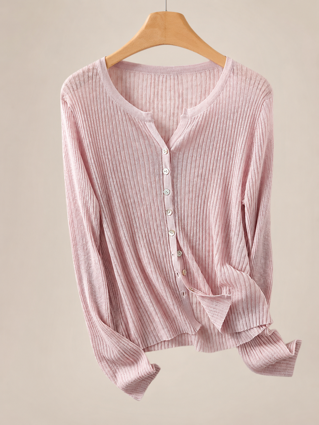 Felicity Women’s Ribbed Wool-Blend Button Cardigan
