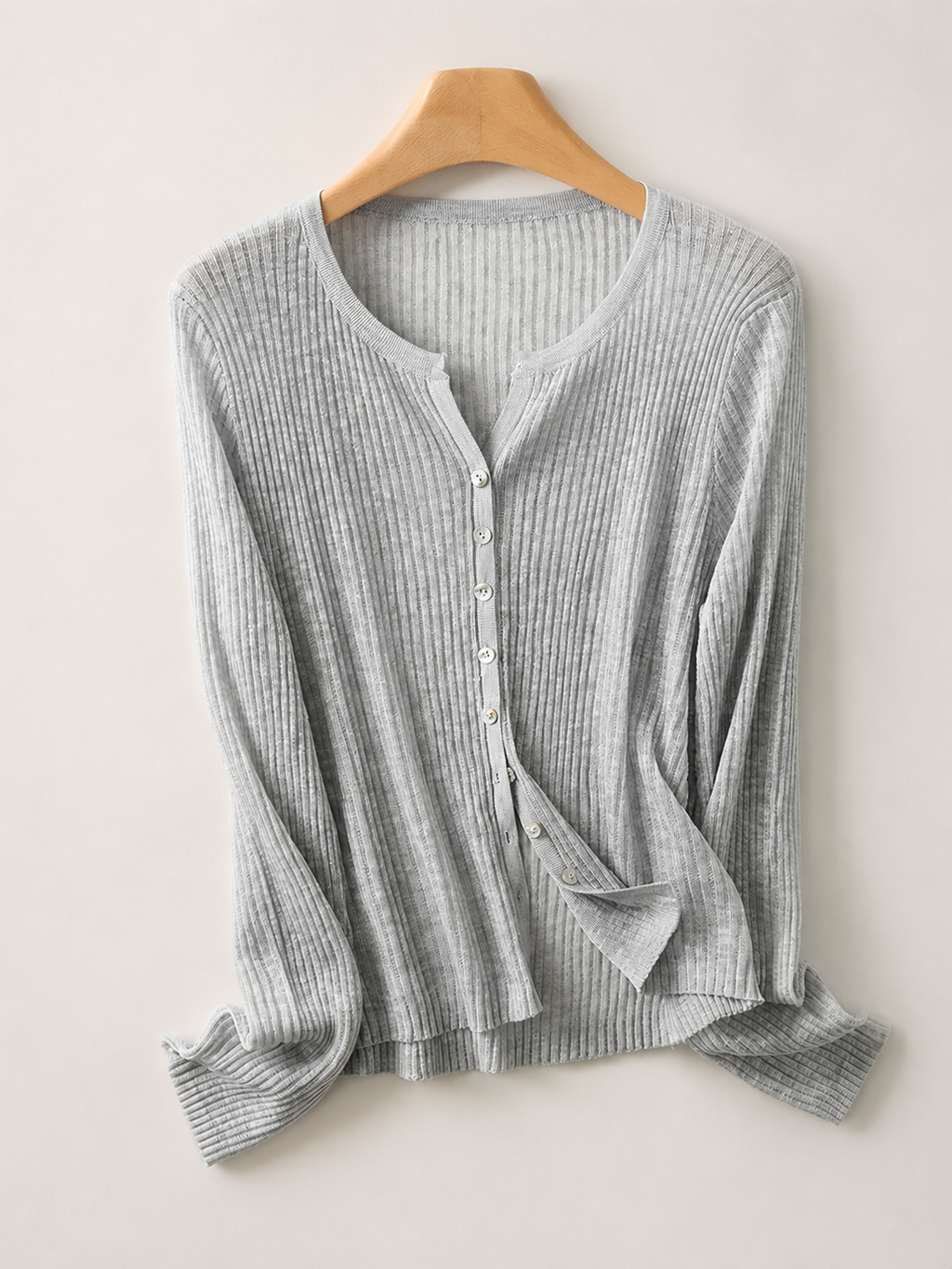 Felicity Women’s Ribbed Wool-Blend Button Cardigan
