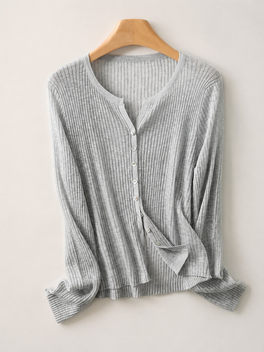Felicity Women’s Ribbed Wool-Blend Button Cardigan