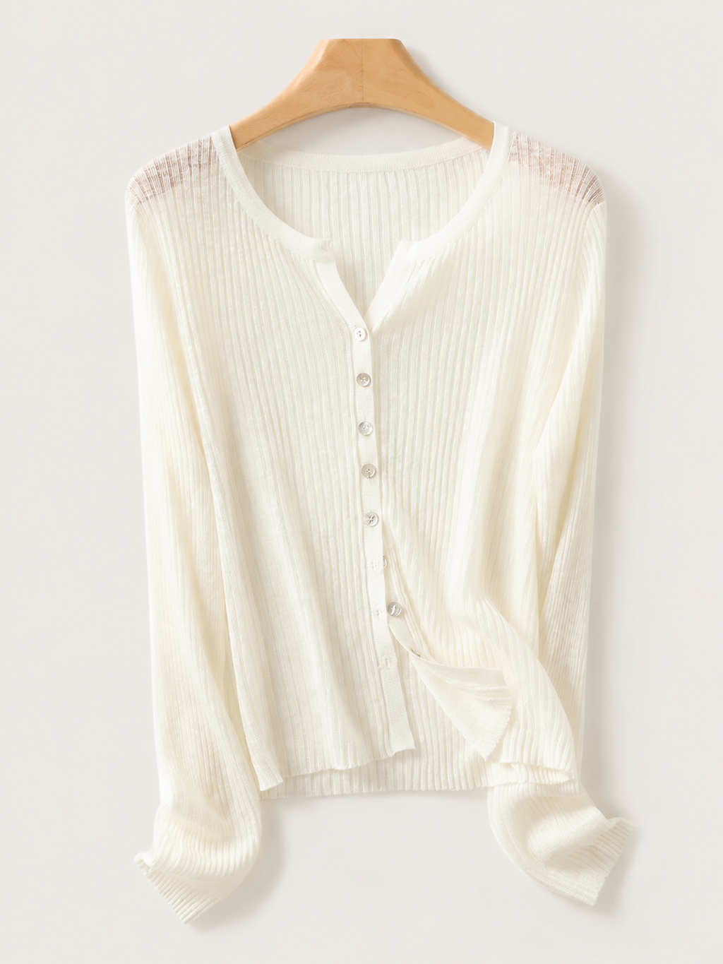 Felicity Women’s Ribbed Wool-Blend Button Cardigan