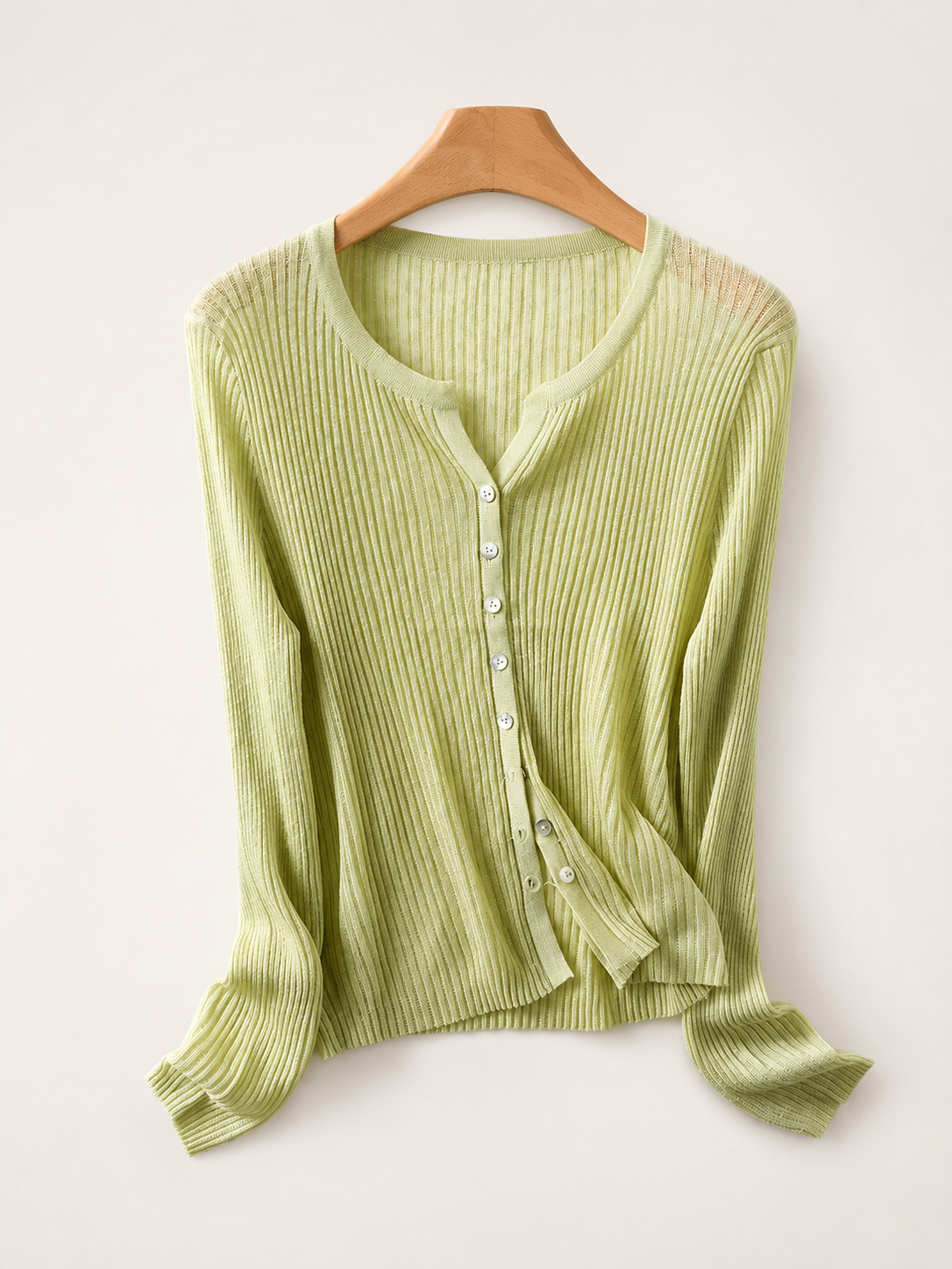 Felicity Women’s Ribbed Wool-Blend Button Cardigan
