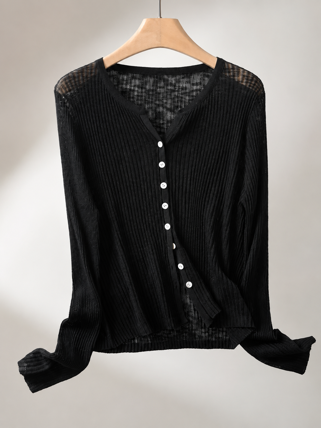 Felicity Women’s Ribbed Wool-Blend Button Cardigan