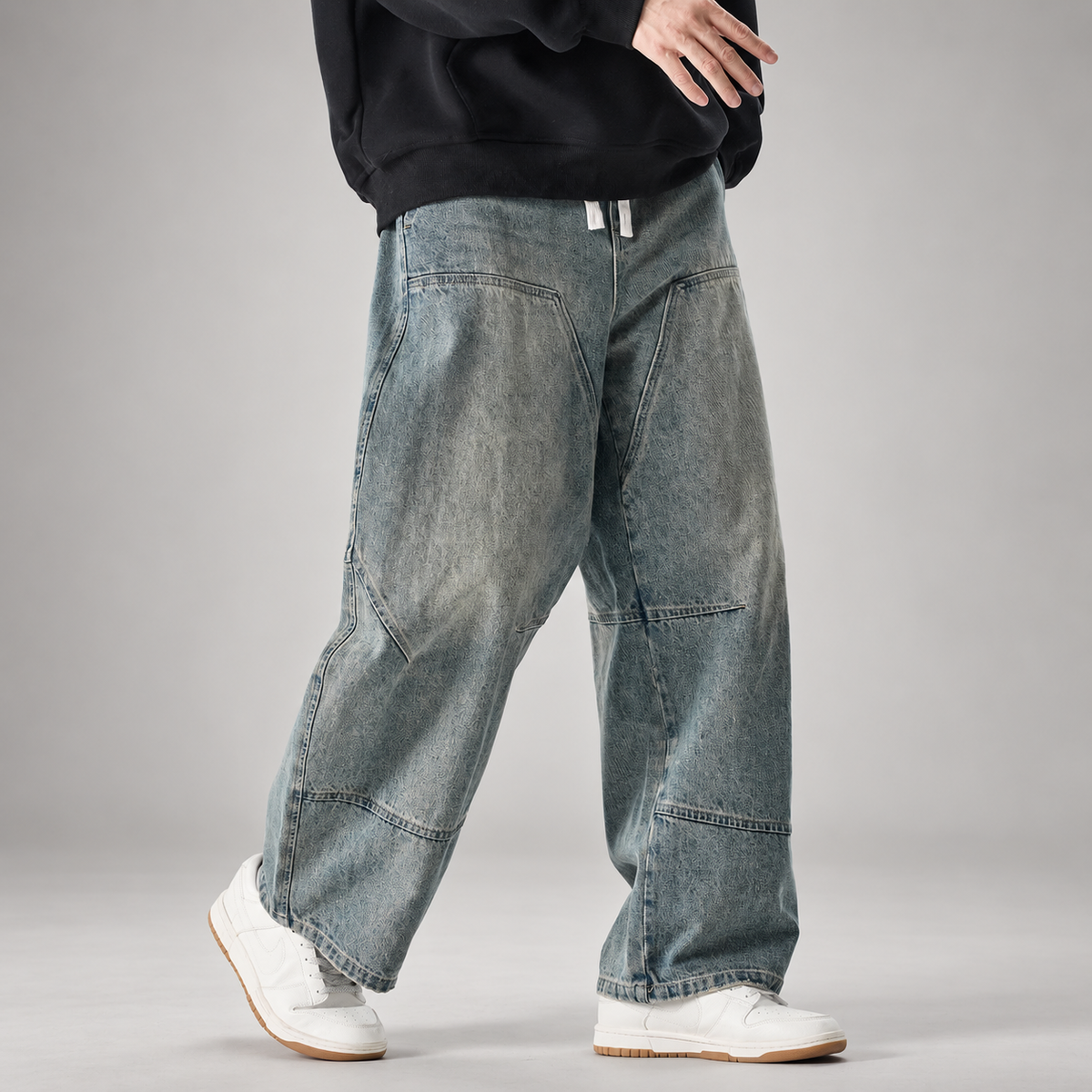 Felix Men’s Oversized Panel Denim Jeans
