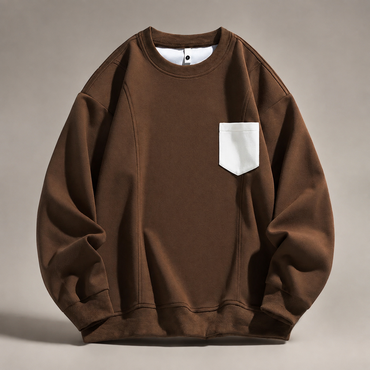 Garry Men’s Contrast Pocket Crewneck Sweatshirt