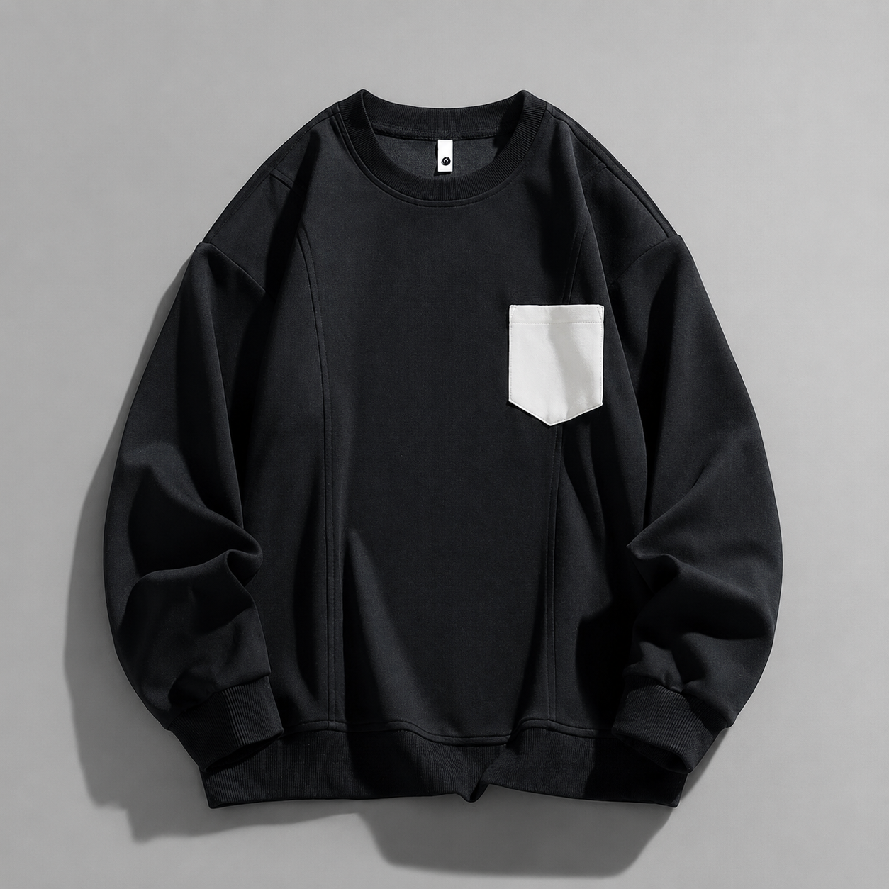 Garry Men’s Contrast Pocket Crewneck Sweatshirt