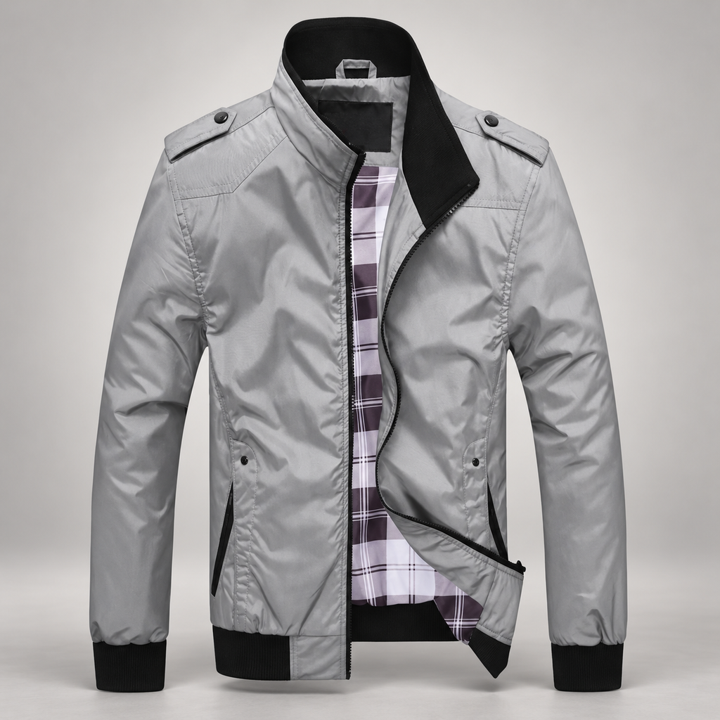 Gavin Men’s Stand-Collar Bomber Jacket