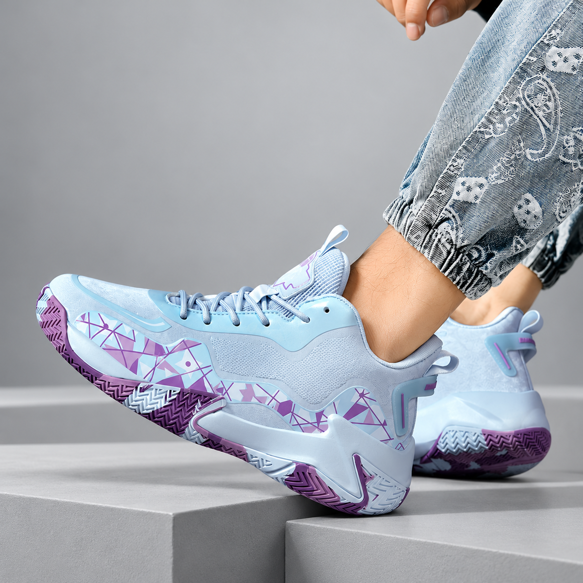 Skyline Colorblock Athletic Sneakers with Sculpted Soles