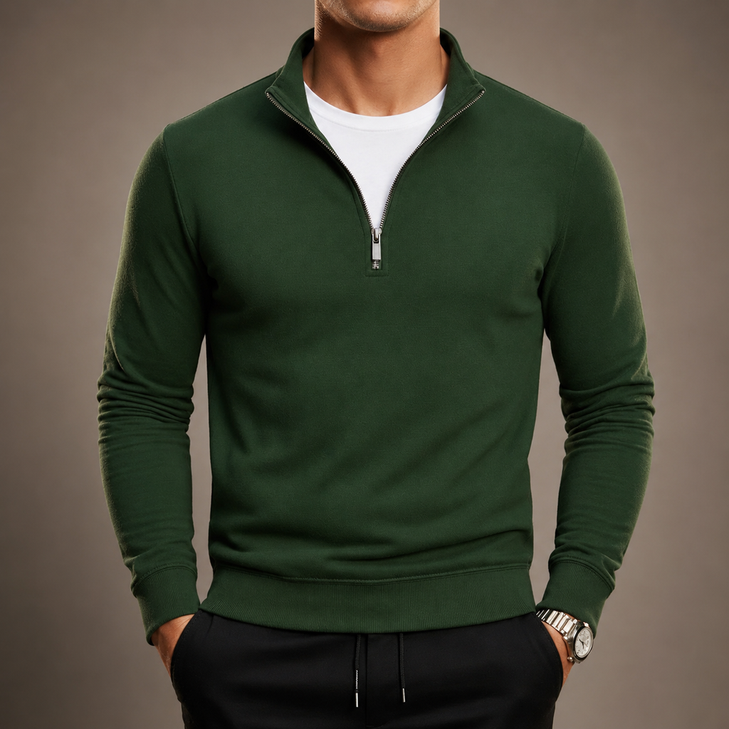 Giancarlo Men's 100% Cotton Quarter Zip Sweater