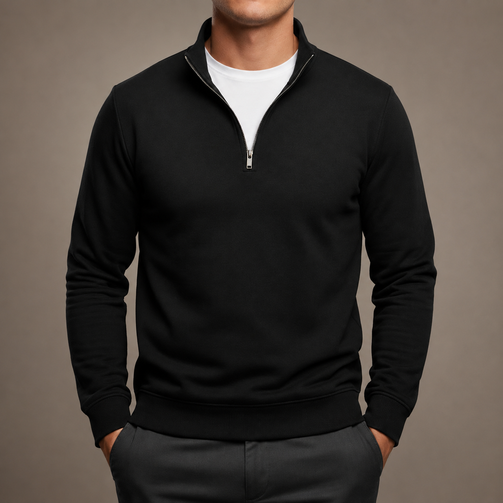Giancarlo Men's 100% Cotton Quarter Zip Sweater
