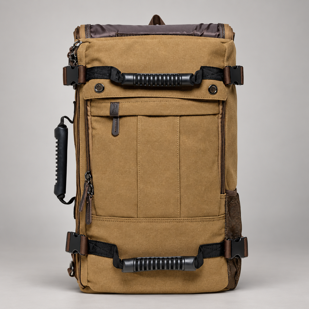 Gideon Canvas-Look Travel Backpack