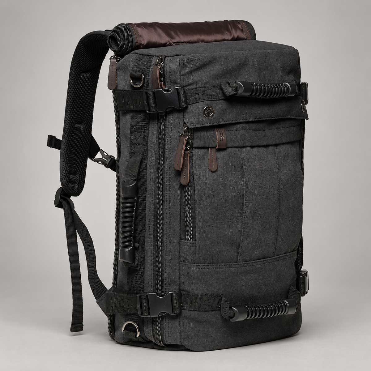 Gideon Canvas-Look Travel Backpack