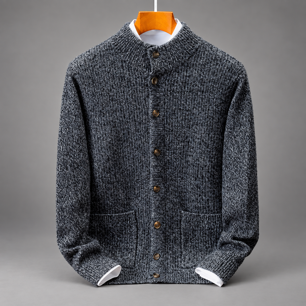 Gideon Men’s Marled Knit Button-Front Cardigan