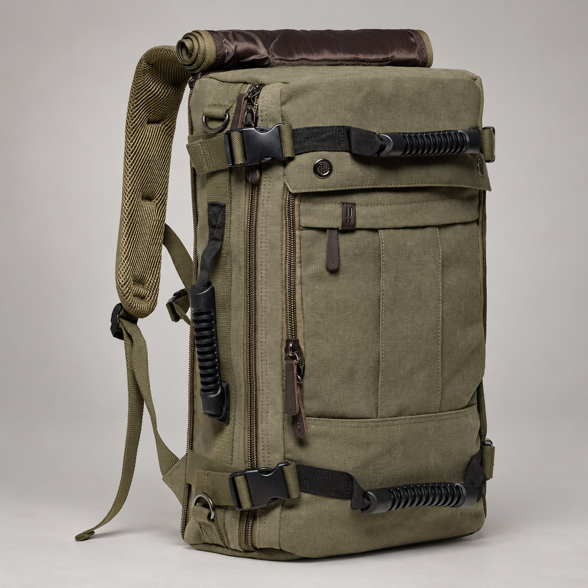 Gideon Canvas-Look Travel Backpack