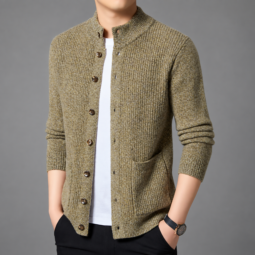 Gideon Men’s Marled Knit Button-Front Cardigan