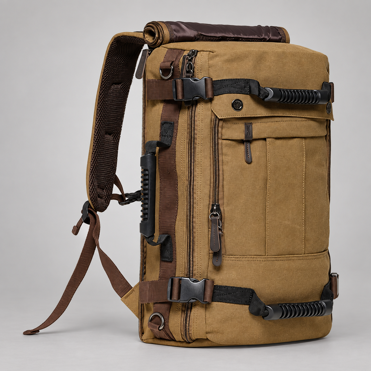 Gideon Canvas-Look Travel Backpack
