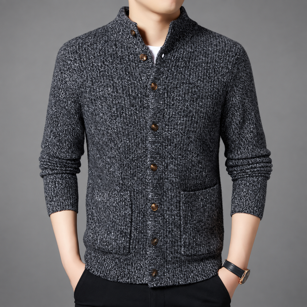 Gideon Men’s Marled Knit Button-Front Cardigan