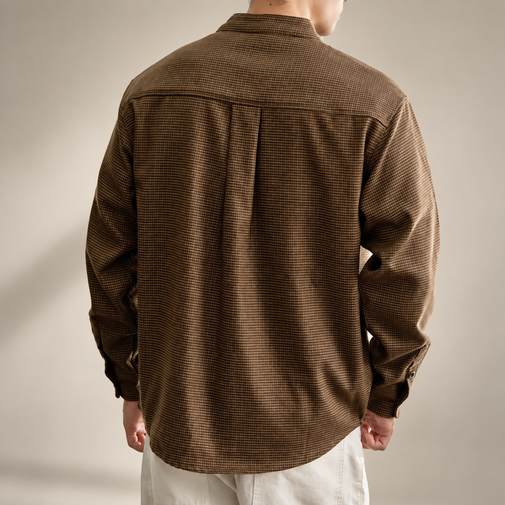 Bennett Men’s Micro-Check Button-Up Overshirt