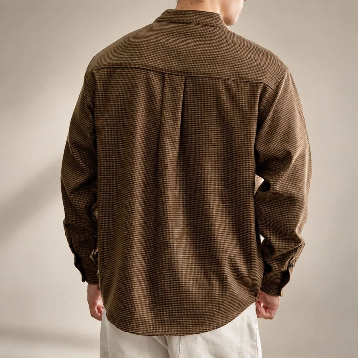 Bennett Men’s Micro-Check Button-Up Overshirt