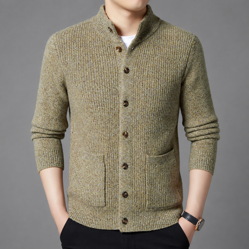 Gideon Men’s Marled Knit Button-Front Cardigan