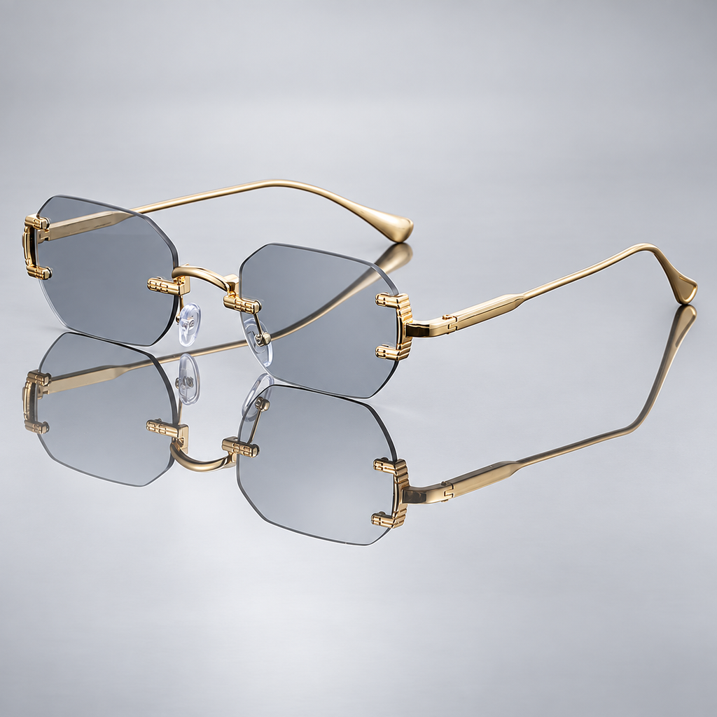 Giulia Geometric Rimless Sunglasses